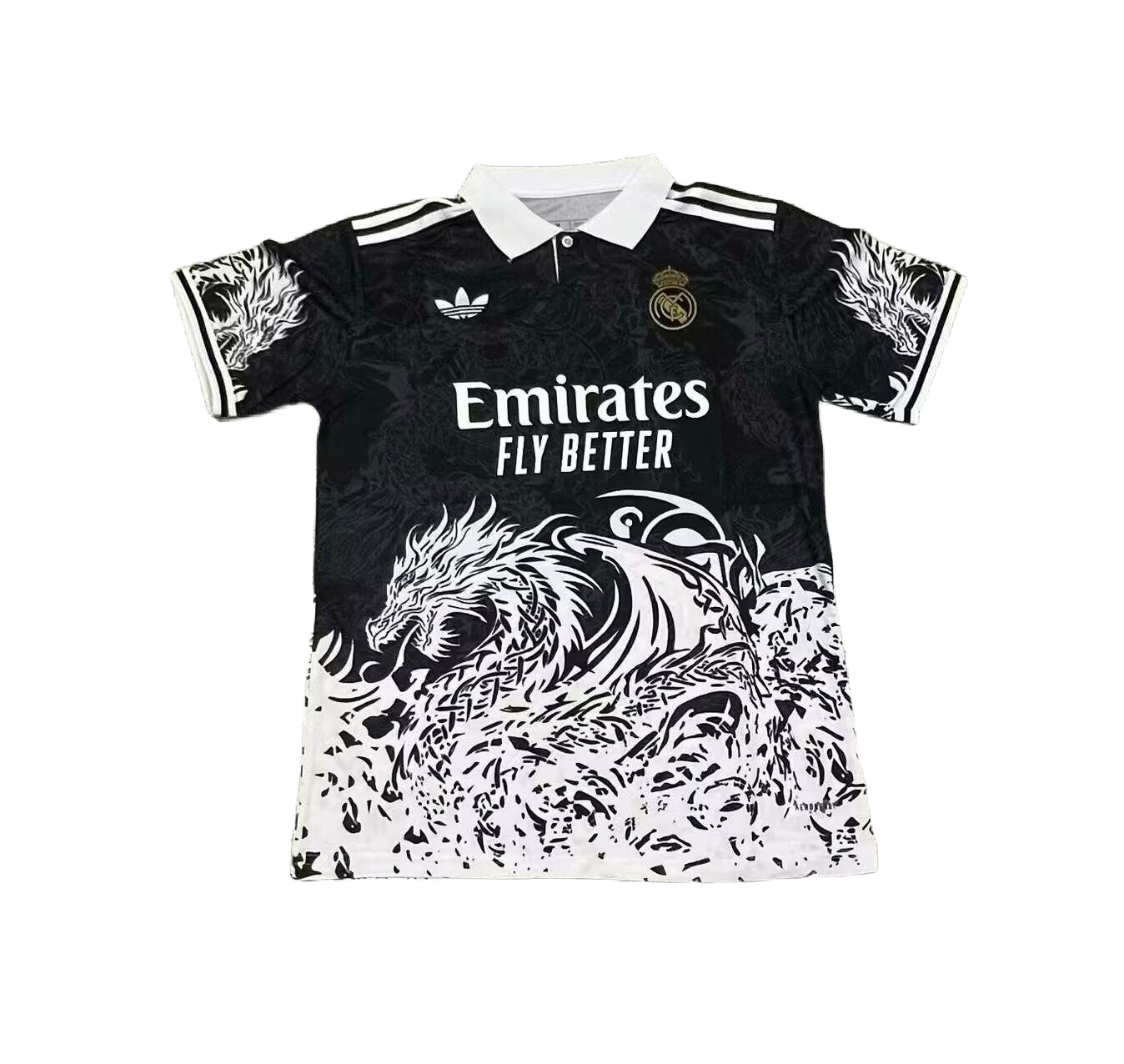 Real Madrid Limited Edition Black/White Dragon Jersey - Fan Version