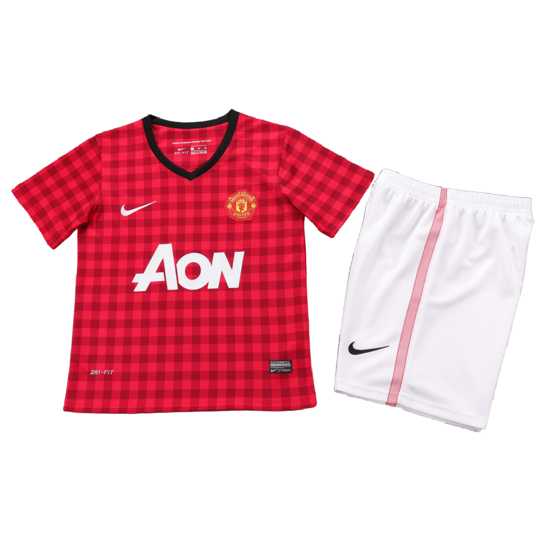 Manchester United 2012-13 Home Kids Retro Kit