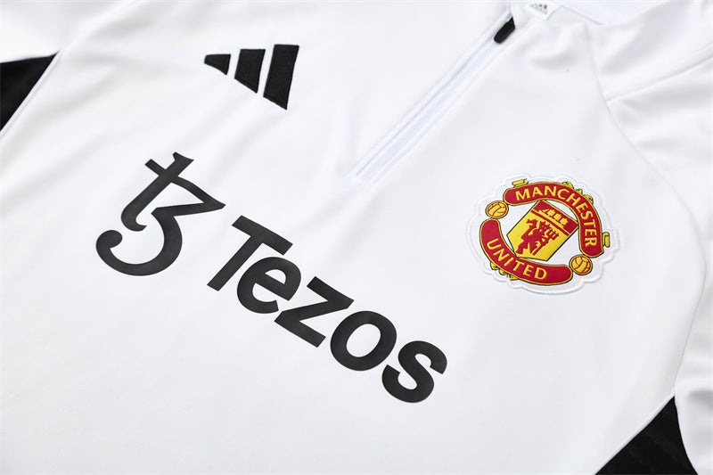 *NEW* 2025/26 Manchester United White/Black Kids Tracksuit