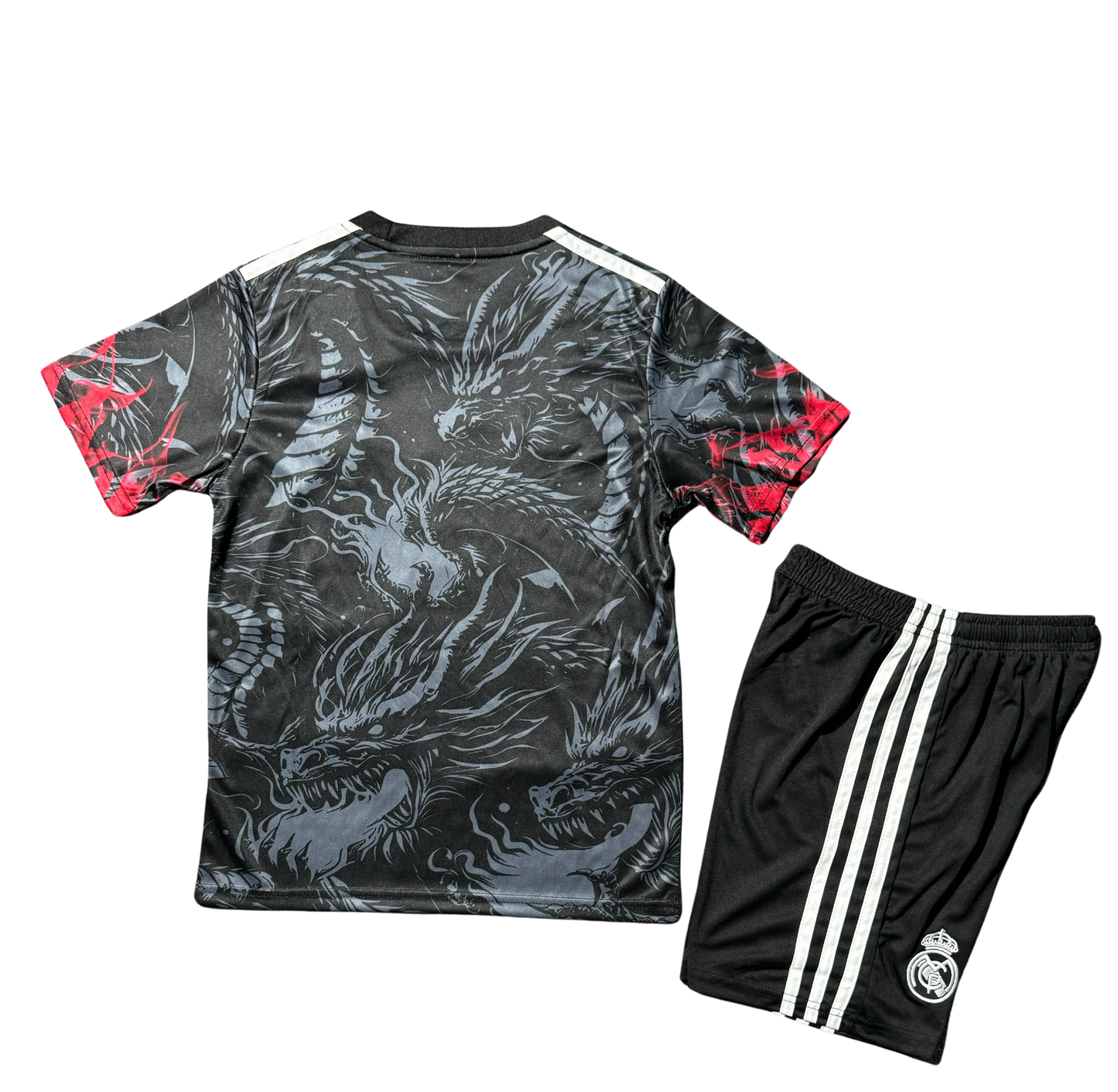 *NEW* 2025/26 Real Madrid Black/Red Dragon Limited Edition Kids Kit
