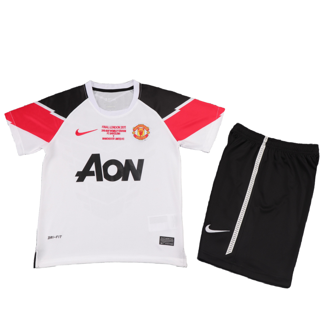 Manchester United 2011 Champions League Final Kids Retro Kit