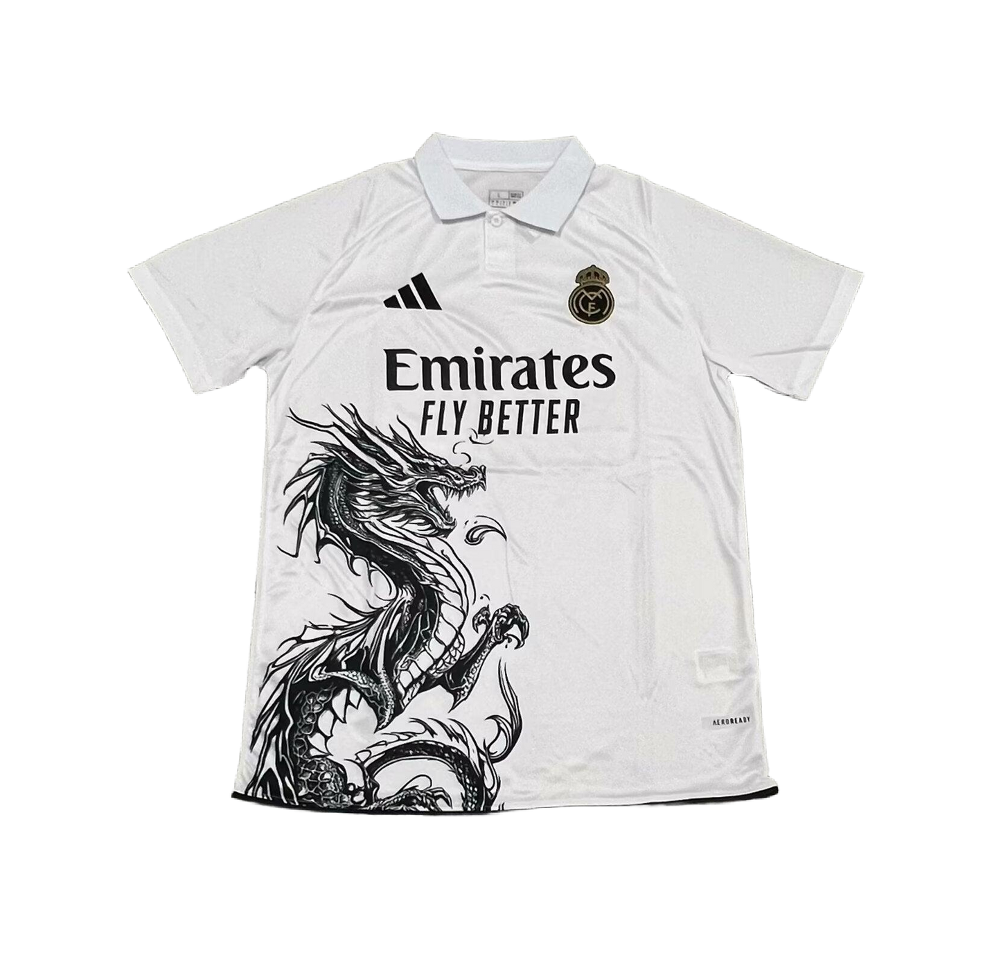 *NEW* Real Madrid Limited Edition White / Black Dragon Jersey - Fan Version