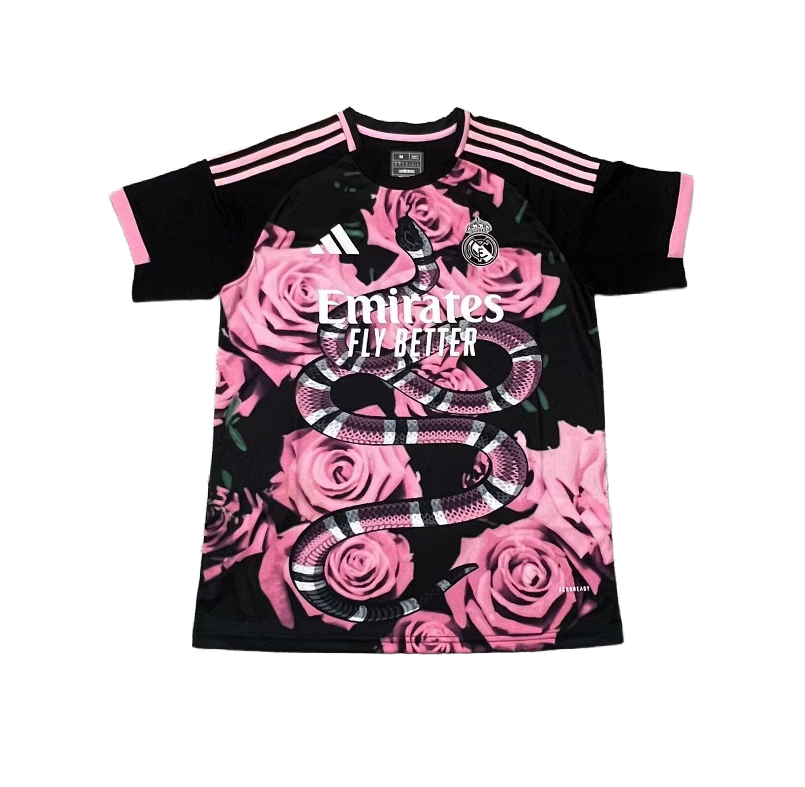 Real Madrid Limited Edition Pink Roses Jersey - Fan Version