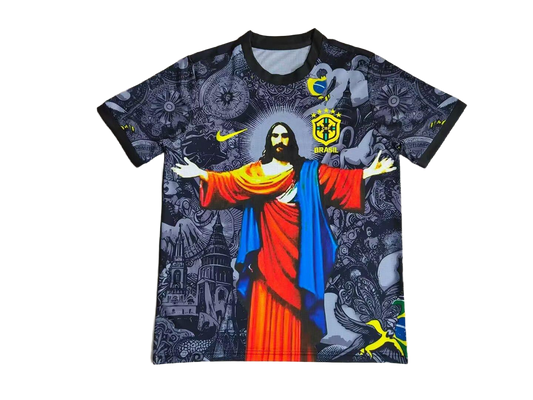 Brazil 2025 Jesus Grey/Black Limited Edition Fan Version Jersey