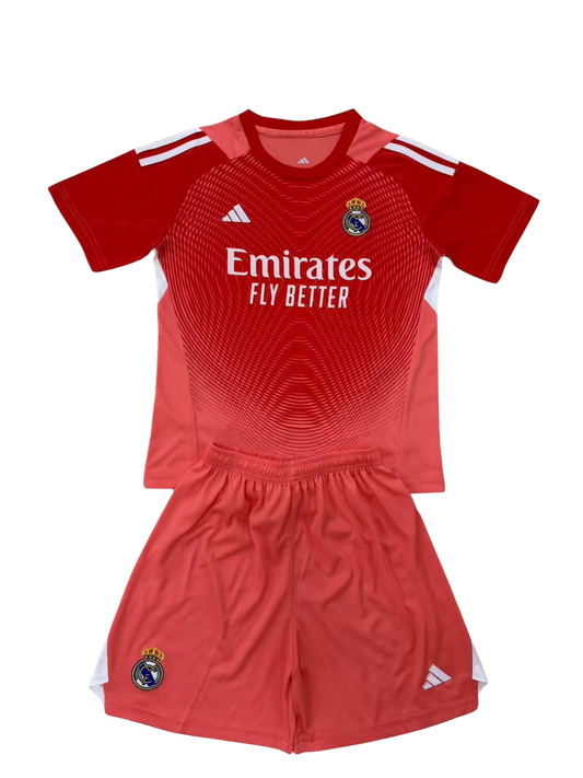 2025/26 Real Madrid Goalkeeper Red Kit [Kids]