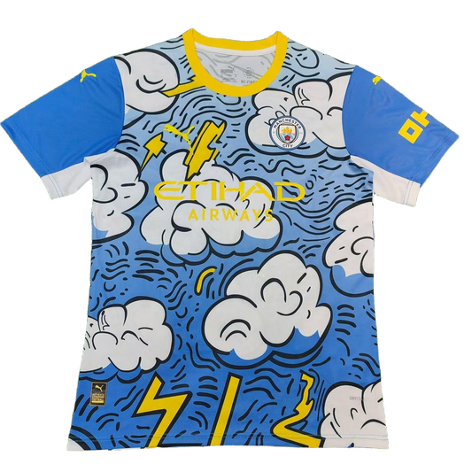 2025 Manchester City Blue Thunder Jersey - Fan Version