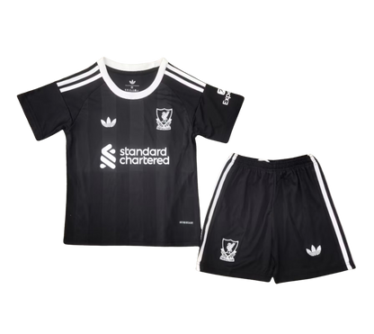 *NEW* 2025/26 Liverpool Black Goalkeepers Kids Kit [Leaked]