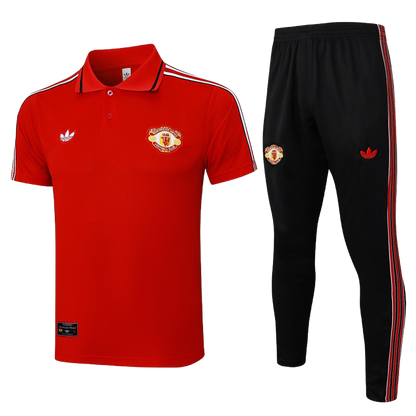 *NEW* 2025/26 Manchester United Terrace Icon Red Polo & Black Joggers