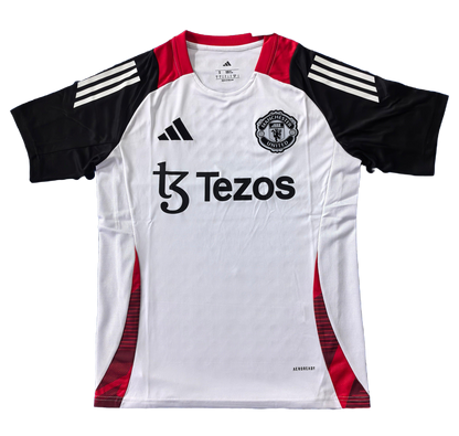2024/25 Manchester United Prematch White Jersey - Fan Version