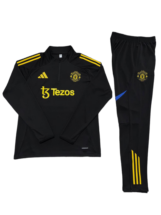 *NEW* 2025/26 Manchester United Black/Yellow Adults Tracksuit