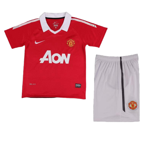 Manchester United 2010-11 Home Kids Kit - Retro