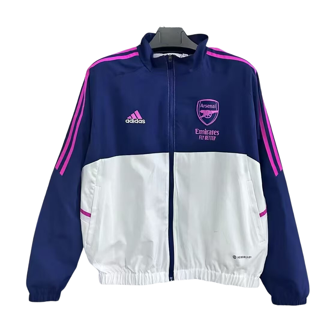 2025/26 Arsenal Tracksuit Jacket Blue/White/Pink [Adults]