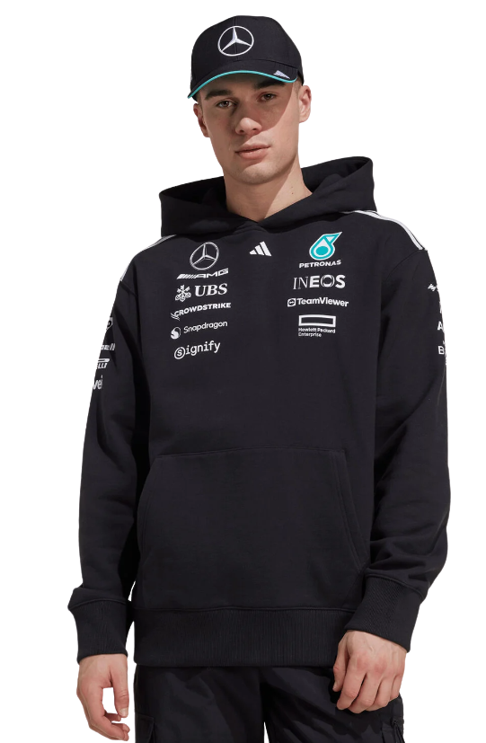 Mercedes 2025 Black Hooded Jumper