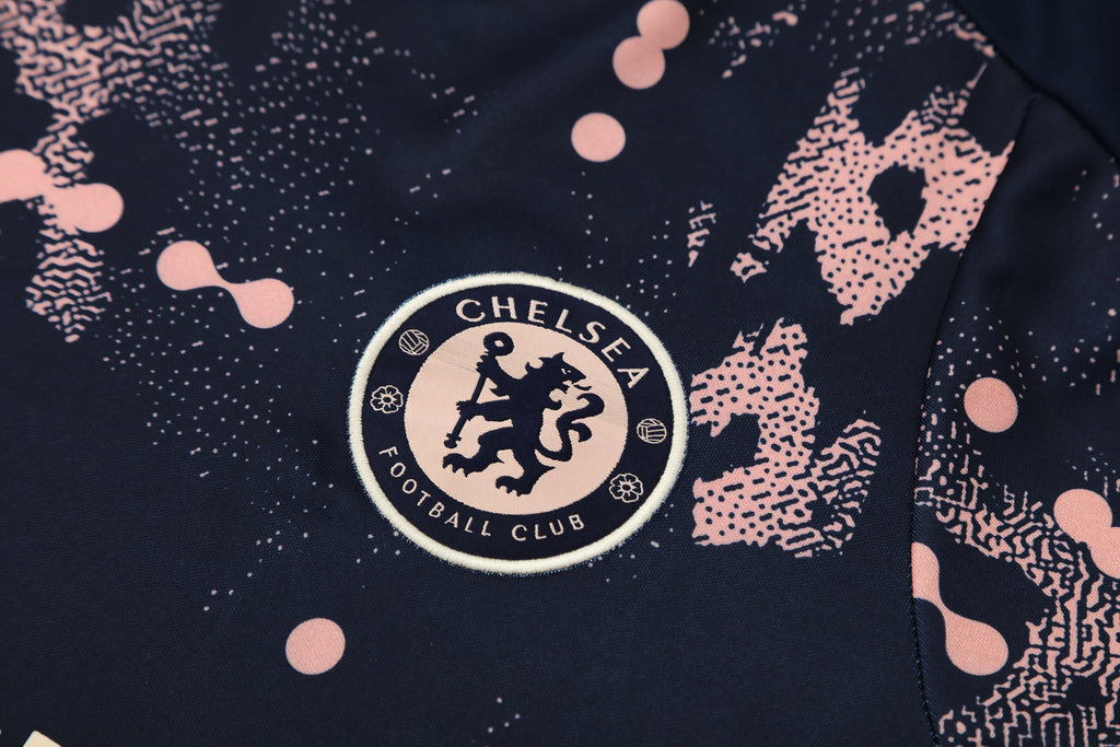 2025/26 Chelsea Hooded Blue / Peach Tracksuit [Adults]