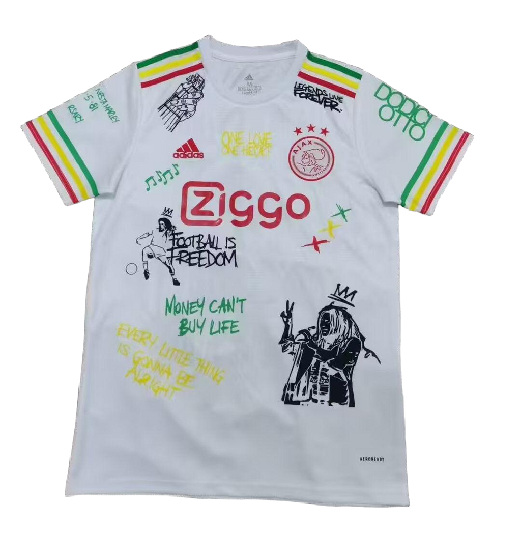 2025/26 Ajax Bob Marley White Jersey [Fan]