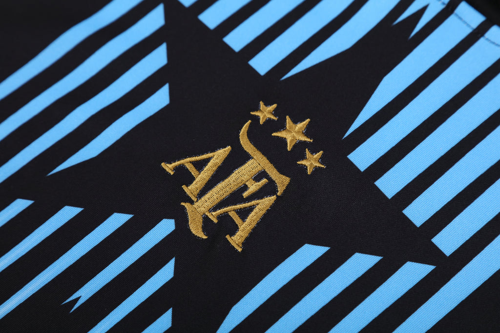 2025/26 Argentina Hooded Blue Stripe Black Stars Tracksuit [Adults]