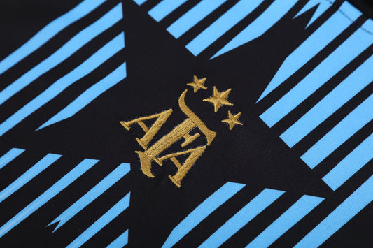*NEW* Argentina Blue Stripe Black Stars Hooded Adults Tracksuit