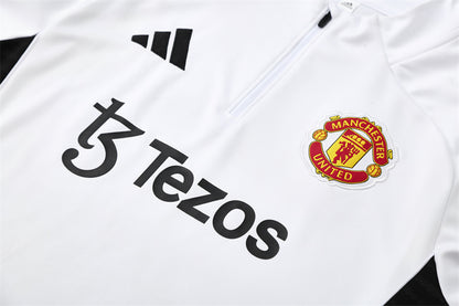 *NEW* 2025/26 Manchester United White/Black Kids Tracksuit