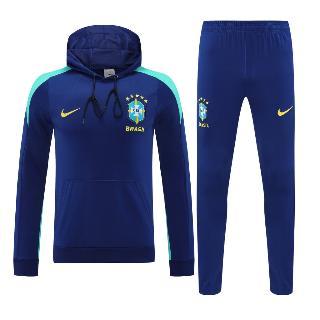 2025/26 Brazil Hooded Blue Tracksuit [Adults]