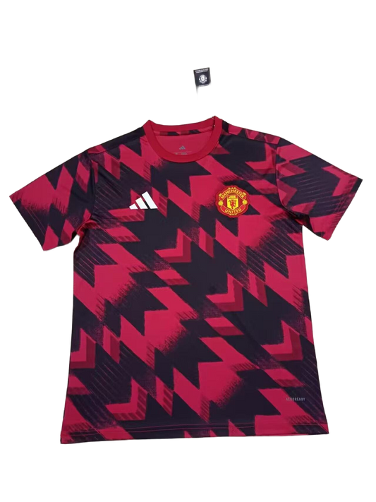 2024/25 Manchester United Red/Black Training Jersey - Fan Version