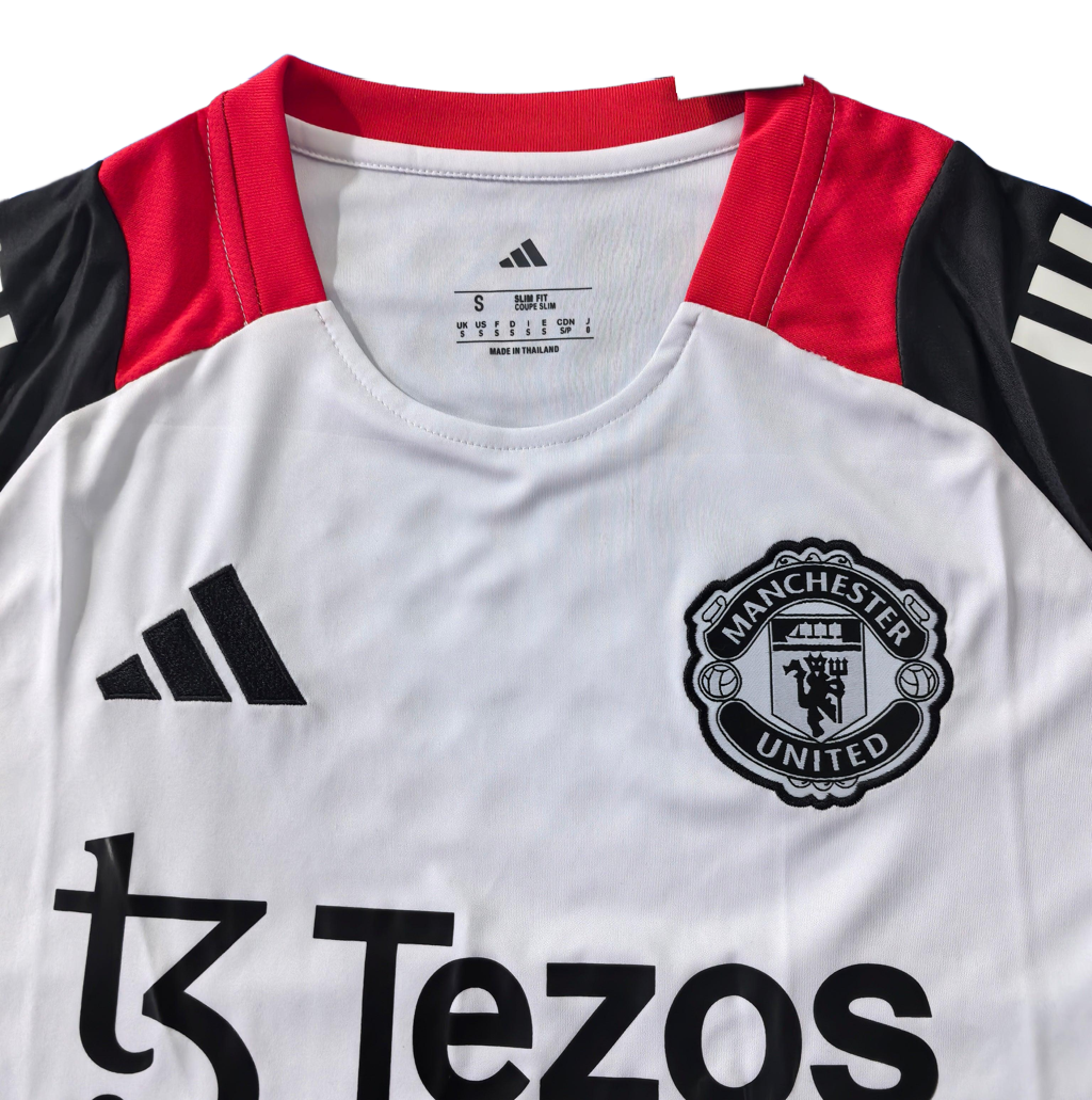 2024/25 Manchester United Prematch White Jersey - Fan Version