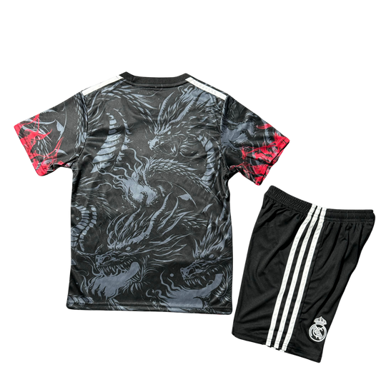 *NEW* 2025/26 Real Madrid Black/Red Dragon Limited Edition Kids Kit