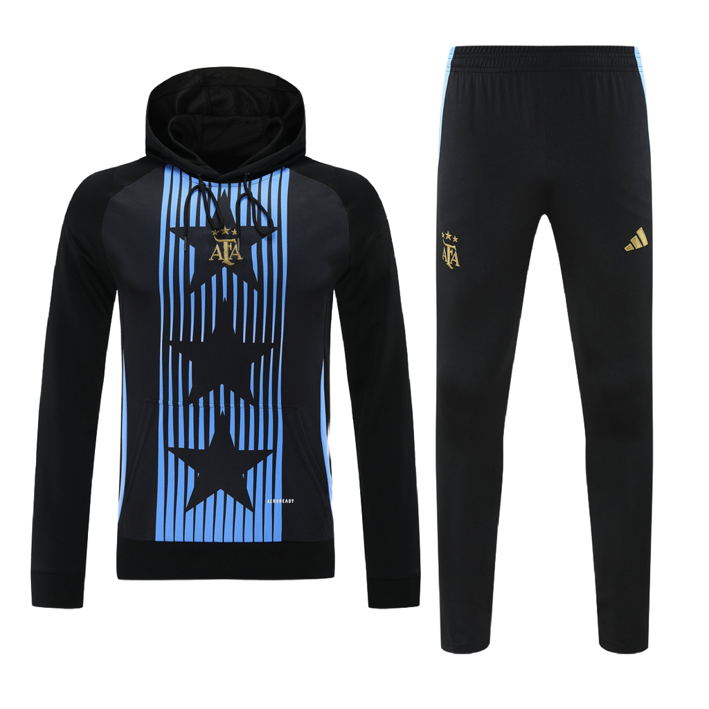 2025/26 Argentina Hooded Blue Stripe Black Stars Tracksuit [Adults]