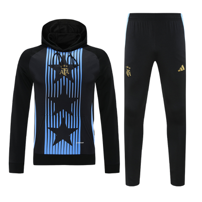 *NEW* Argentina Blue Stripe Black Stars Hooded Adults Tracksuit