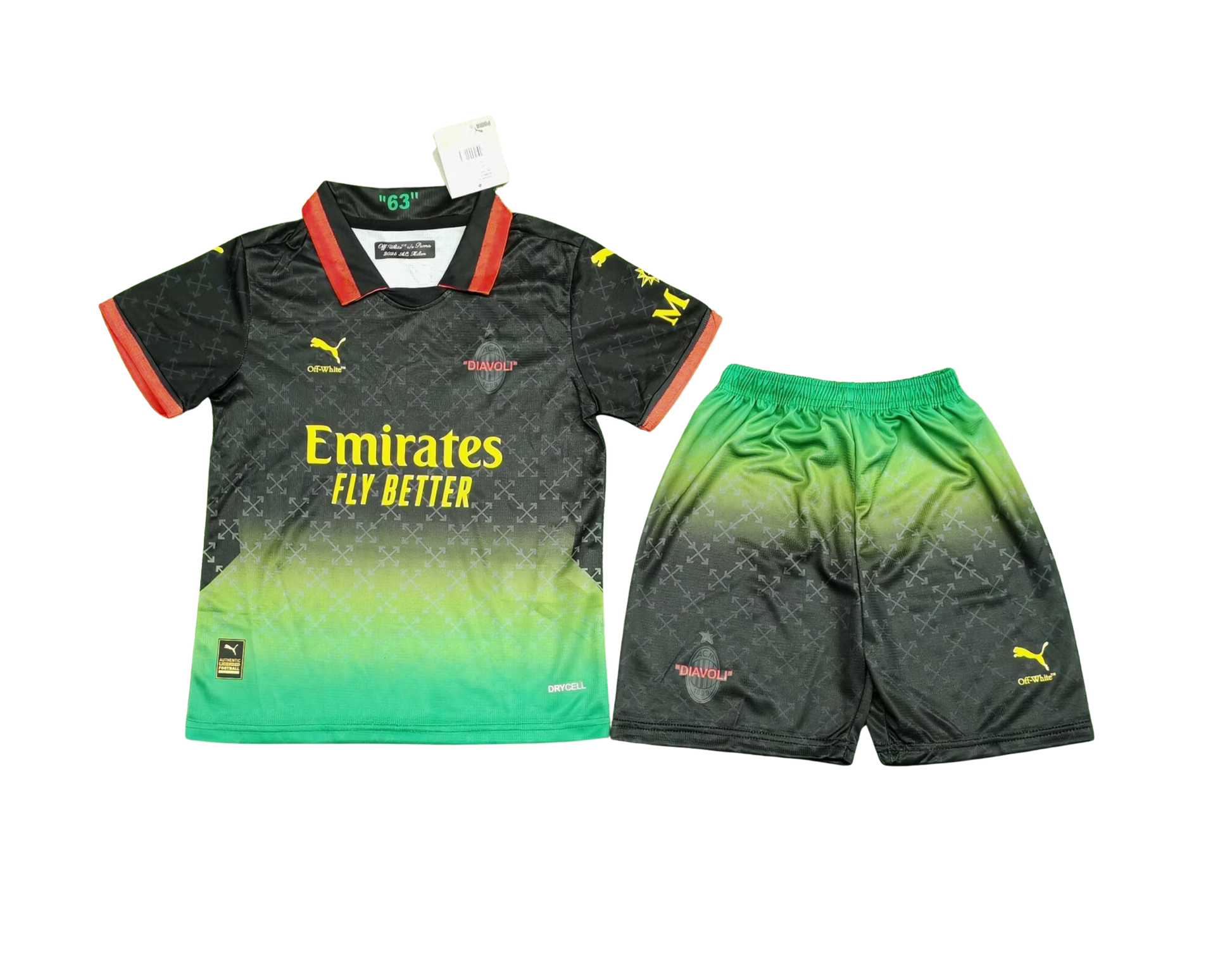 2025/26 AC Milan x OW Black & Green [Kids]