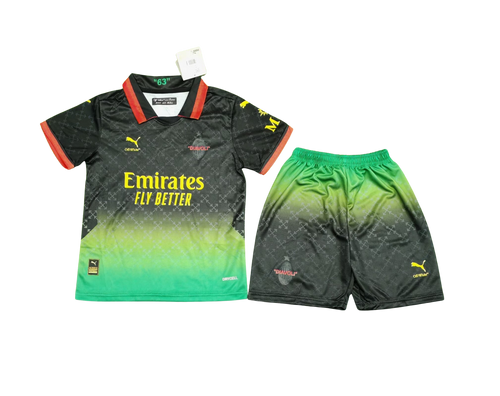 2025/26 AC Milan x OW Black & Green [Kids]
