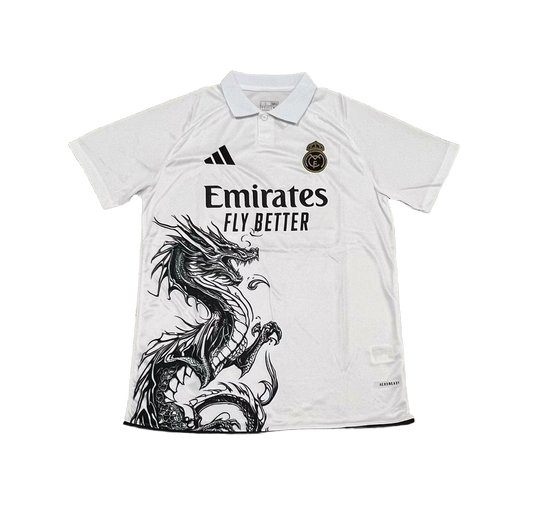 *NEW* Real Madrid Limited Edition White / Black Dragon Jersey - Fan Version