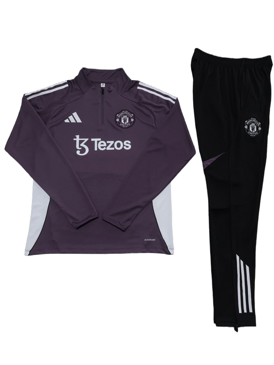 *NEW* 2025/26 Manchester United Purple/Black Kids Tracksuit