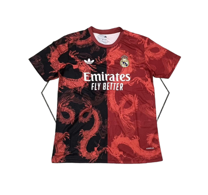 Real Madrid Limited Edition Black/Red Dragon Jersey - Fan Version