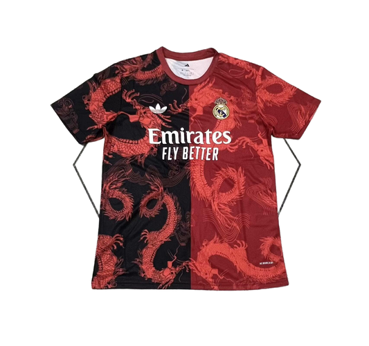 Real Madrid Limited Edition Black/Red Dragon Jersey - Fan Version