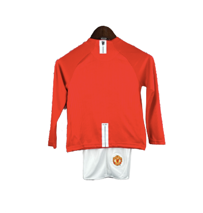 Manchester United 2007-08 Champions League Final long Sleeve Kids Retro Kit