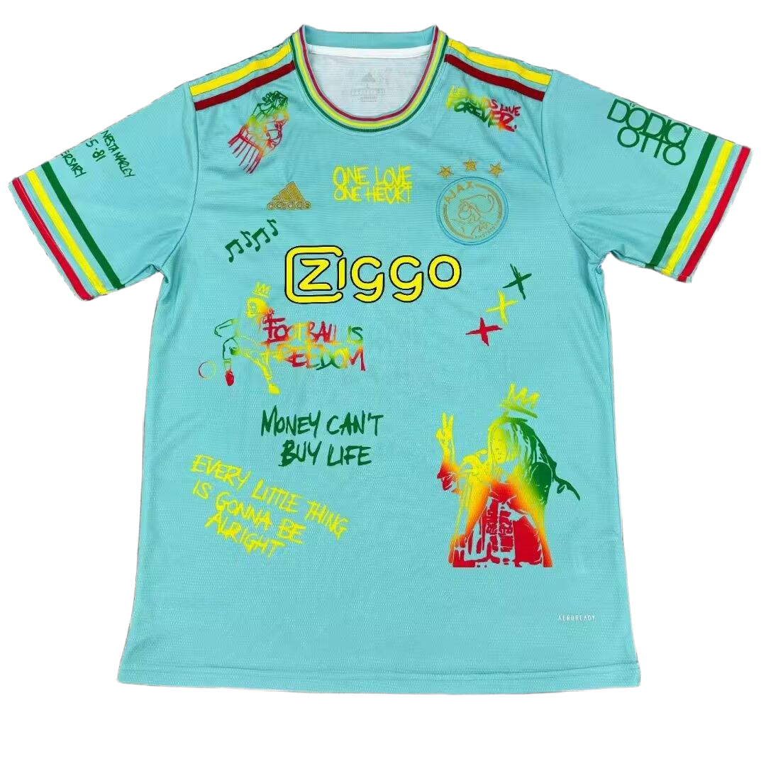 *NEW* 2025 Ajax Bob Marley Aqua Jersey - Fan Version