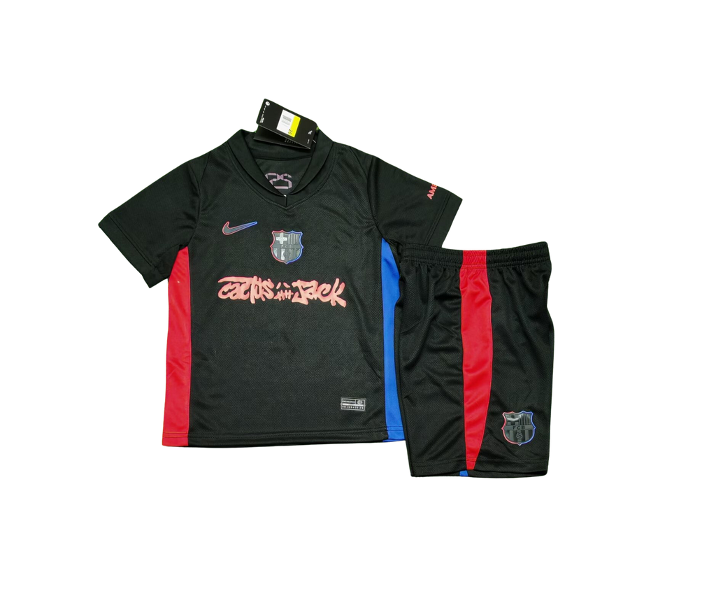 2025/26 Barcelona x Cactus Jack Limited Edition Black Kit [Kids]