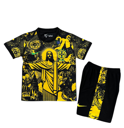 *NEW* 2025/26 Brazil Black/Yellow Jesus Limited Edition Kids Kit